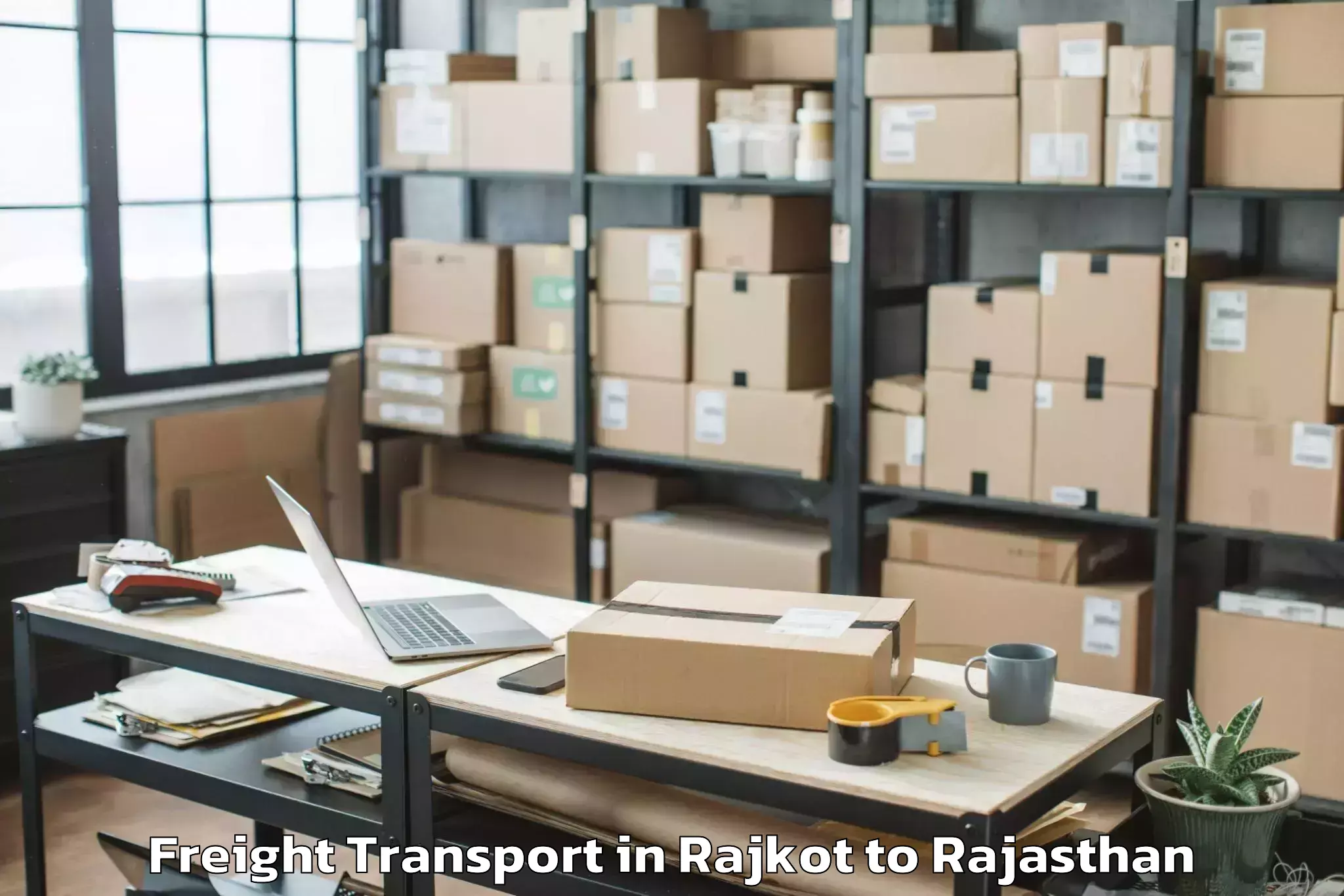 Top Rajkot to Pratap University Jaipur Freight Transport Available